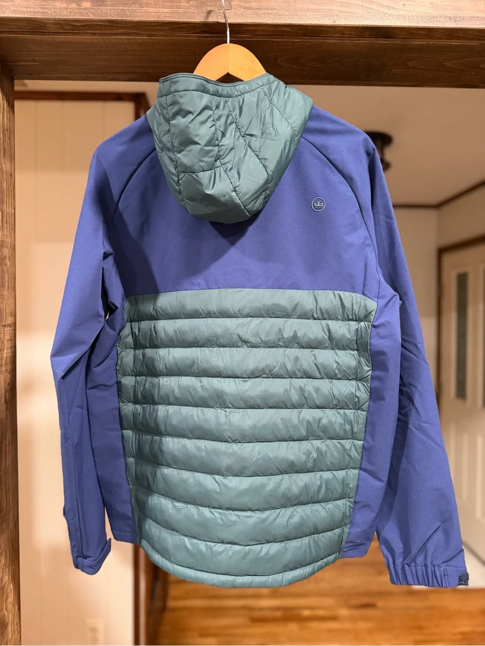 NWT Peter Millar Apex Hybrid Hoodie Jacket Nordic Pine Navy (Small)